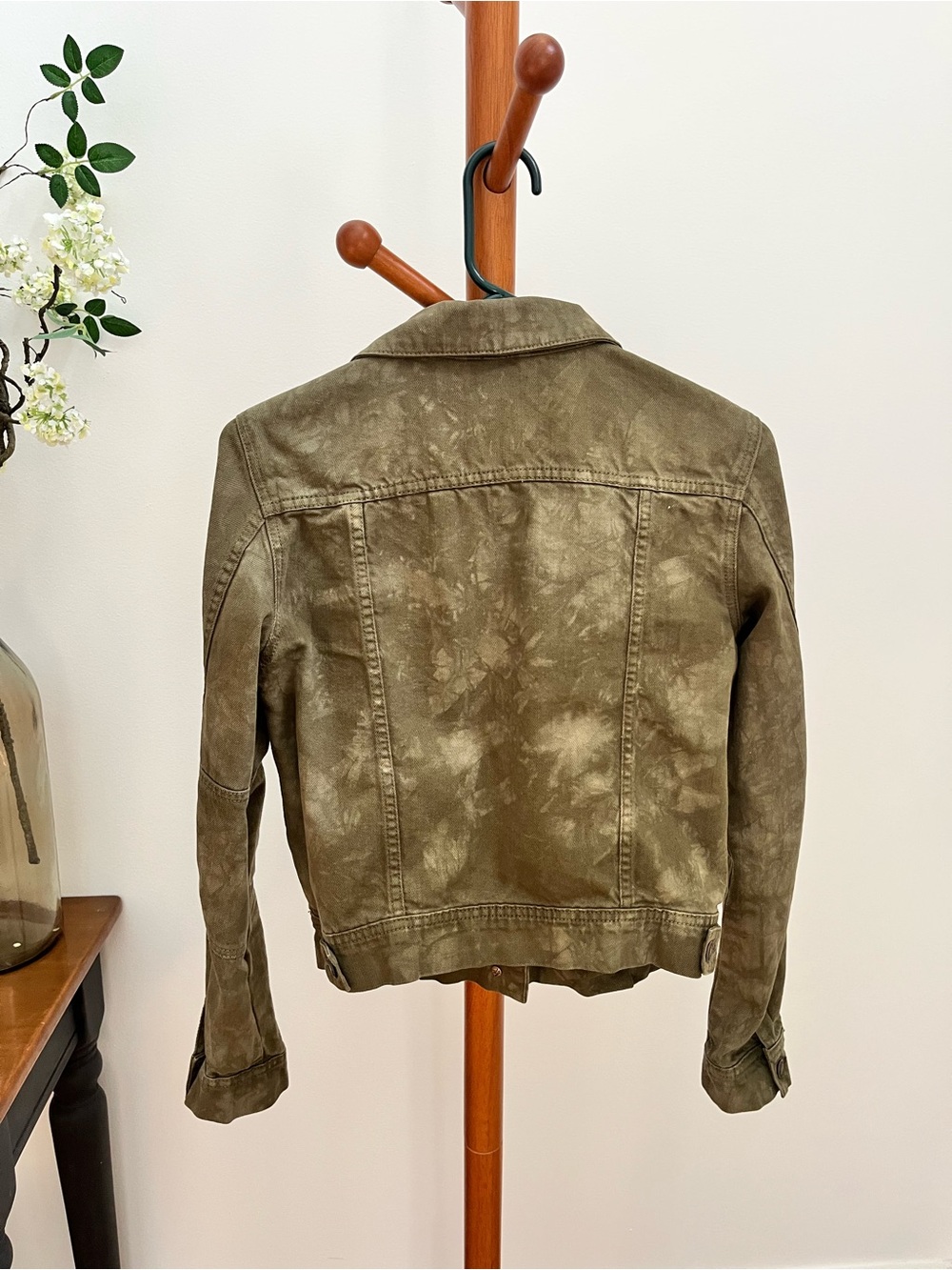 Free People Olive Green Denim-Style Jacket - Picture 4 of 4